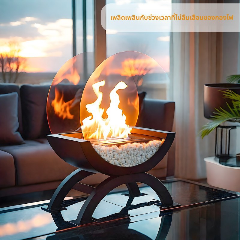 Ambient Flame Decorative Bioethanol Fireplace — product view 2