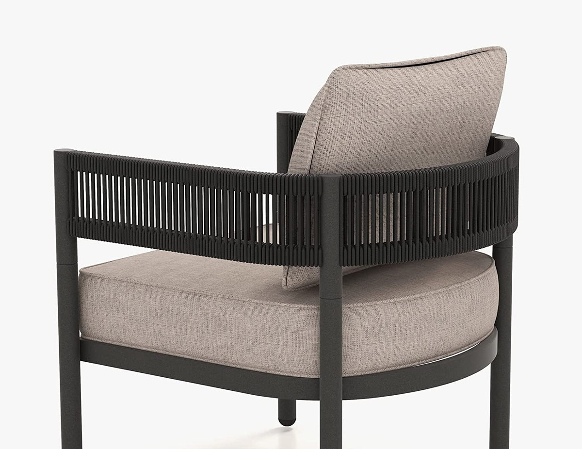 Lounge Yard 4-Seat Conversation Set, with Olefin Cushions and Nested Table, Patio Furniture for Backyard, Beige — product view 5