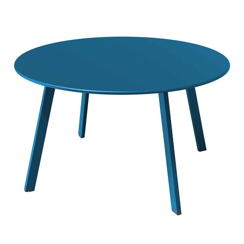 LOUNGE YARD Round Steel Patio Coffee Table, Weather Resistant Outdoor Large Side Table — product view 7