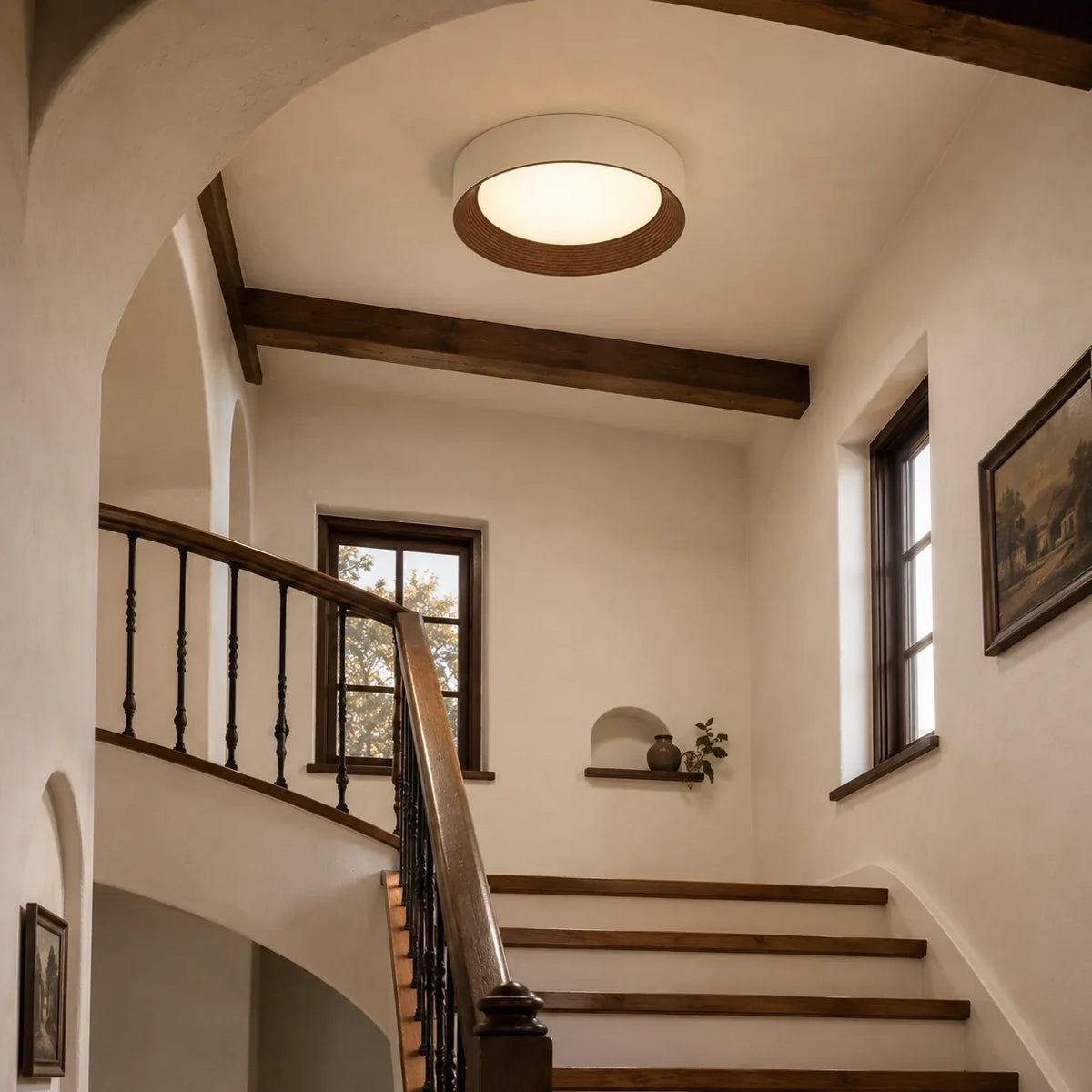 Beatrix Round Flush Mount Ceiling Light, LED — product view 6