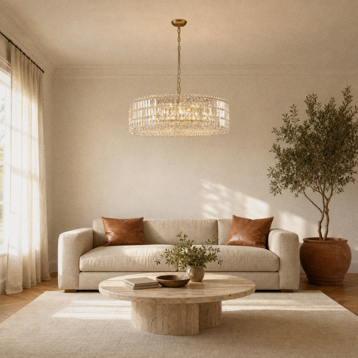 Marnau Brunec 8-Light Crystal Drum Chandelier — product view 3