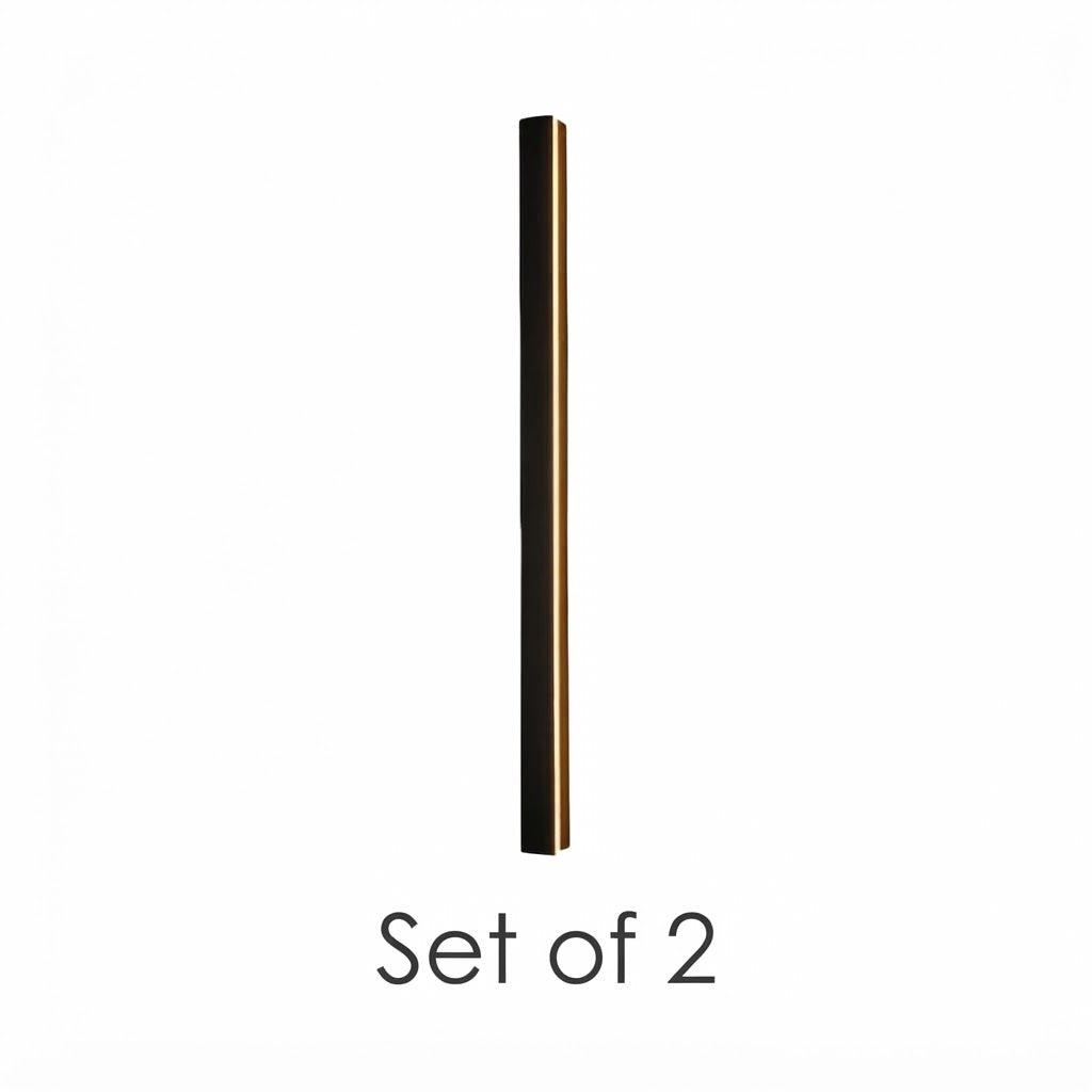 Linear Outdoor Wall Sconce Minimalist LED Black Aluminum Hardwired — 40 to 80 Inch Sets — product view 2