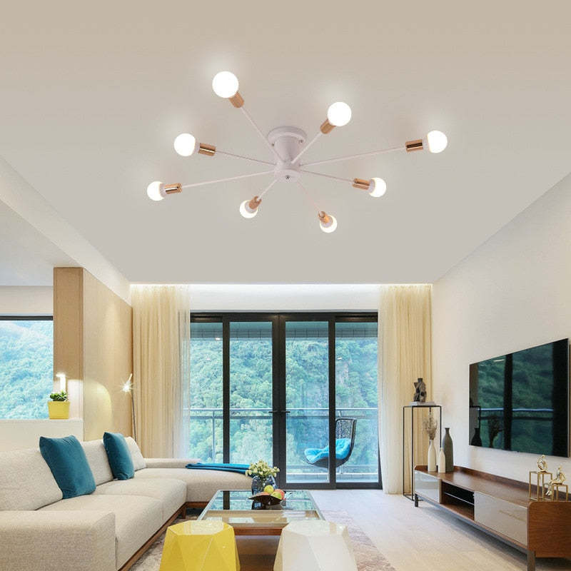 Silva Modern Simple Flush Mount Ceiling Light, 6/8/10 Heads — product view 4