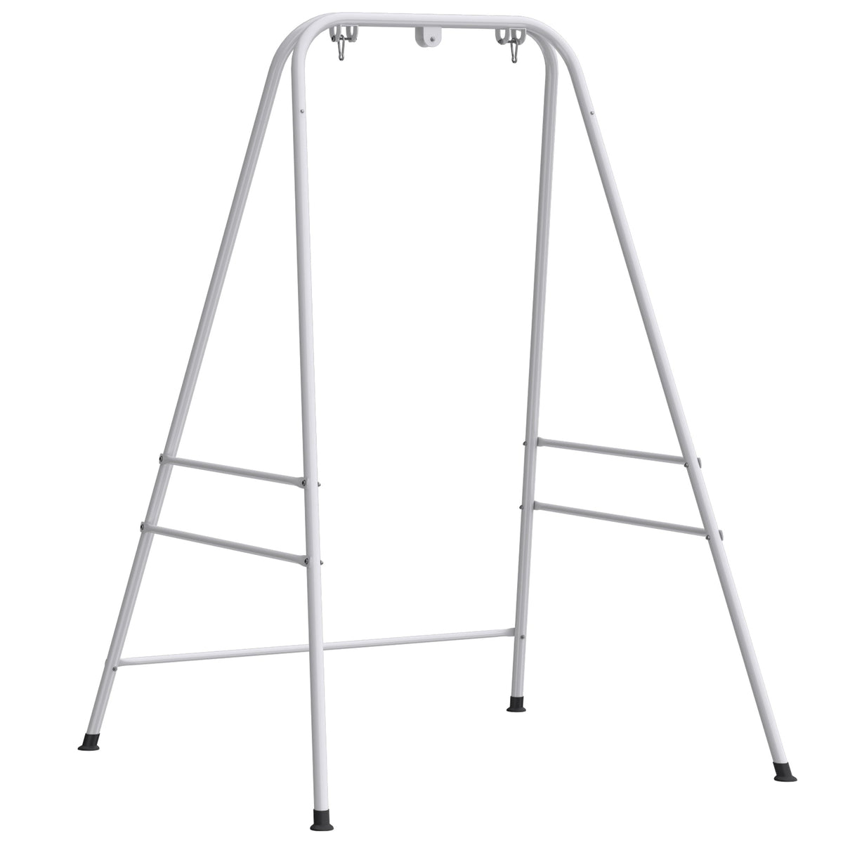Hammock Chair Stand with Anti-Slip Pads and 2 Carabiners, White — product view 1