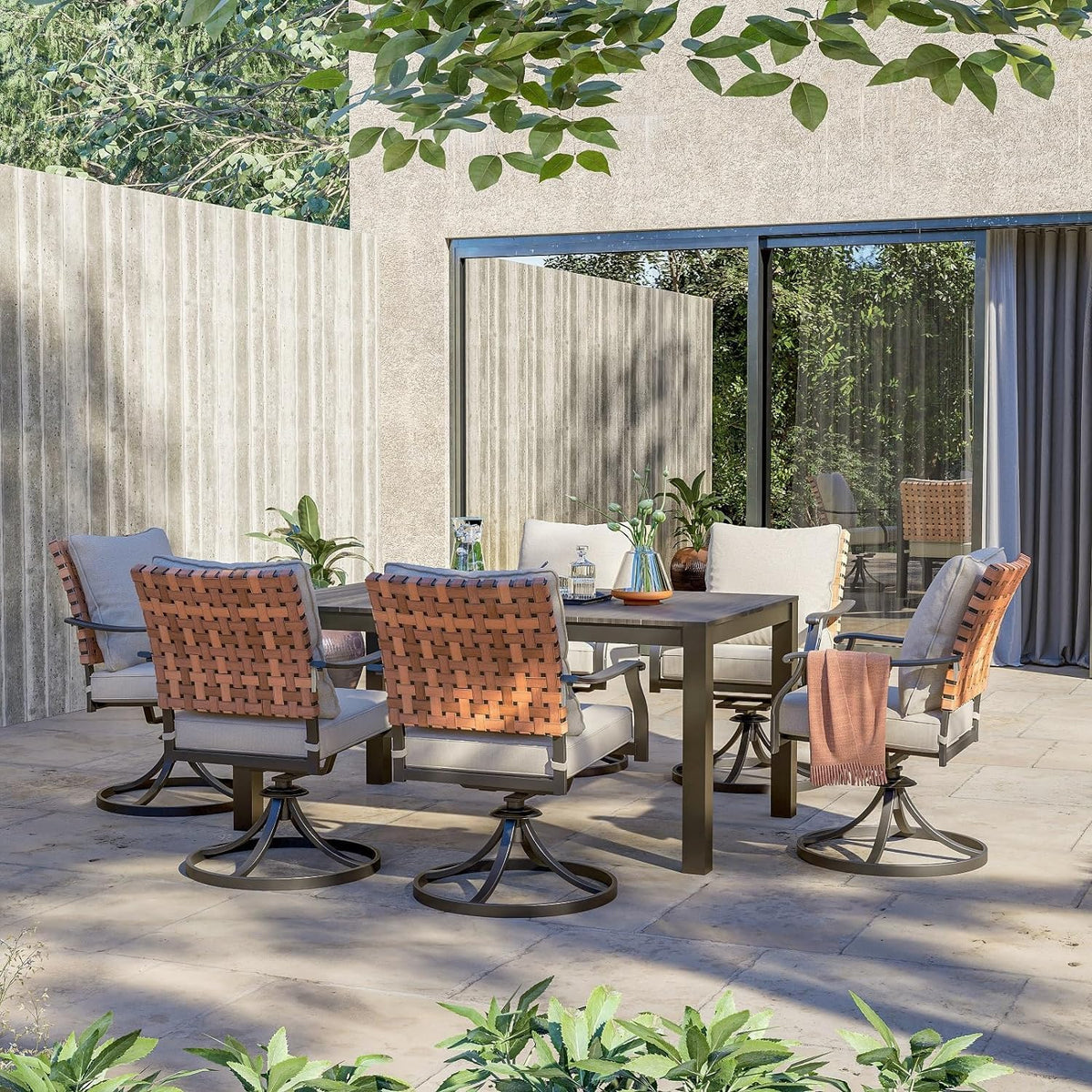 CULLMAN ALU./STEEL K.D. DINING TABLE 160X96.5CM — product view 2