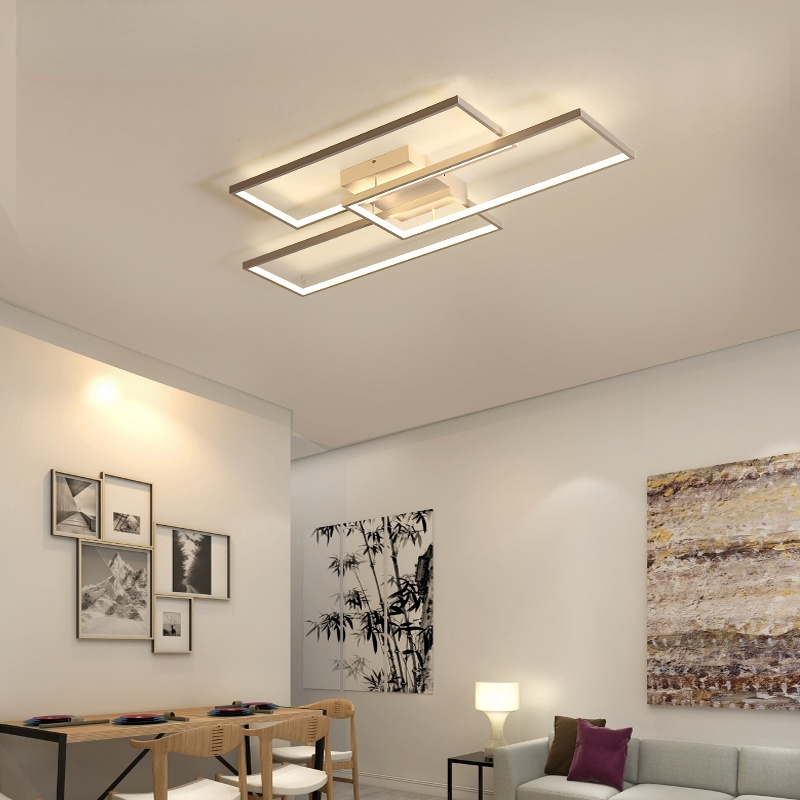 Arisha Rectangular Flush Mount Ceiling Light, 2 Colour — product view 5