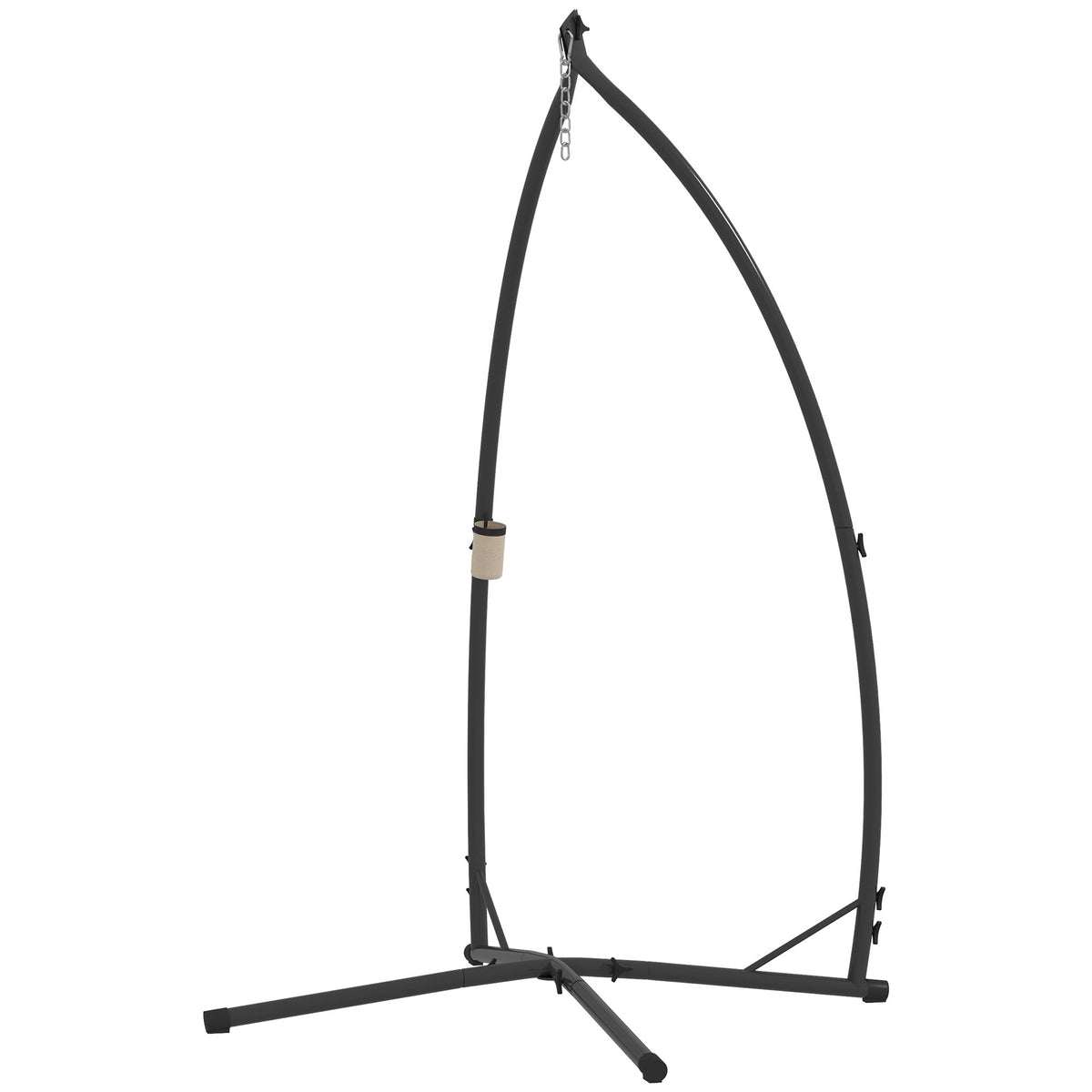 Hammock Chair Stand with X-Shaped Base, 150 KG Load Capacity, Black — product view 2