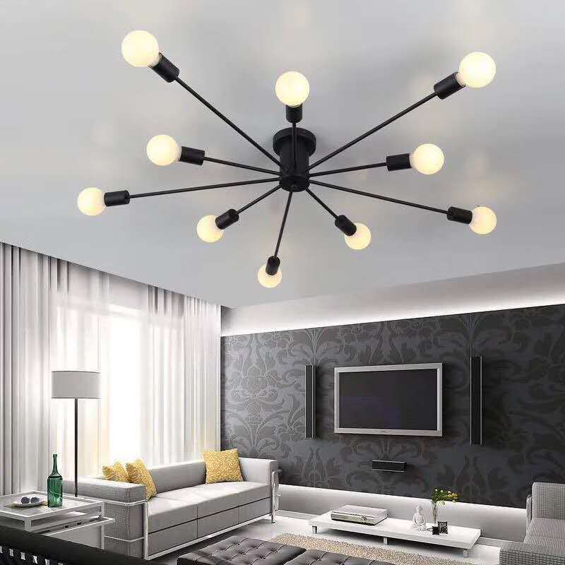 Silva Modern Simple Flush Mount Ceiling Light, 6/8/10 Heads — product view 3