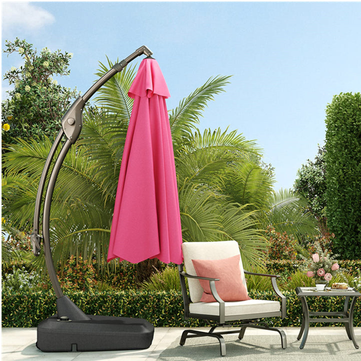 LOUNGE YARD 11FT Cantilever Patio Umbrella with Base | Large Round Outdoor Shade for Garden, Deck & Pool — product view 4