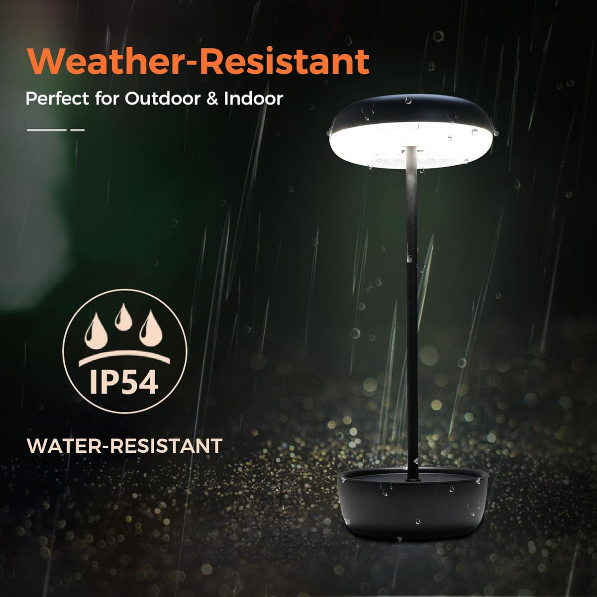 LOUNGE YARD Outdoor Table Lamp Solar Table Lamp with USB-Type C — product view 5