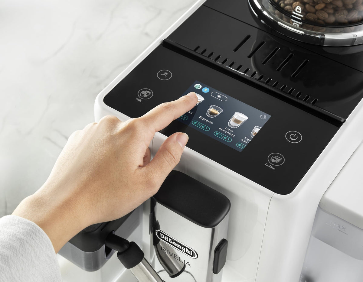 Rivelia LatteCrema Espresso Machine in White — product view 5