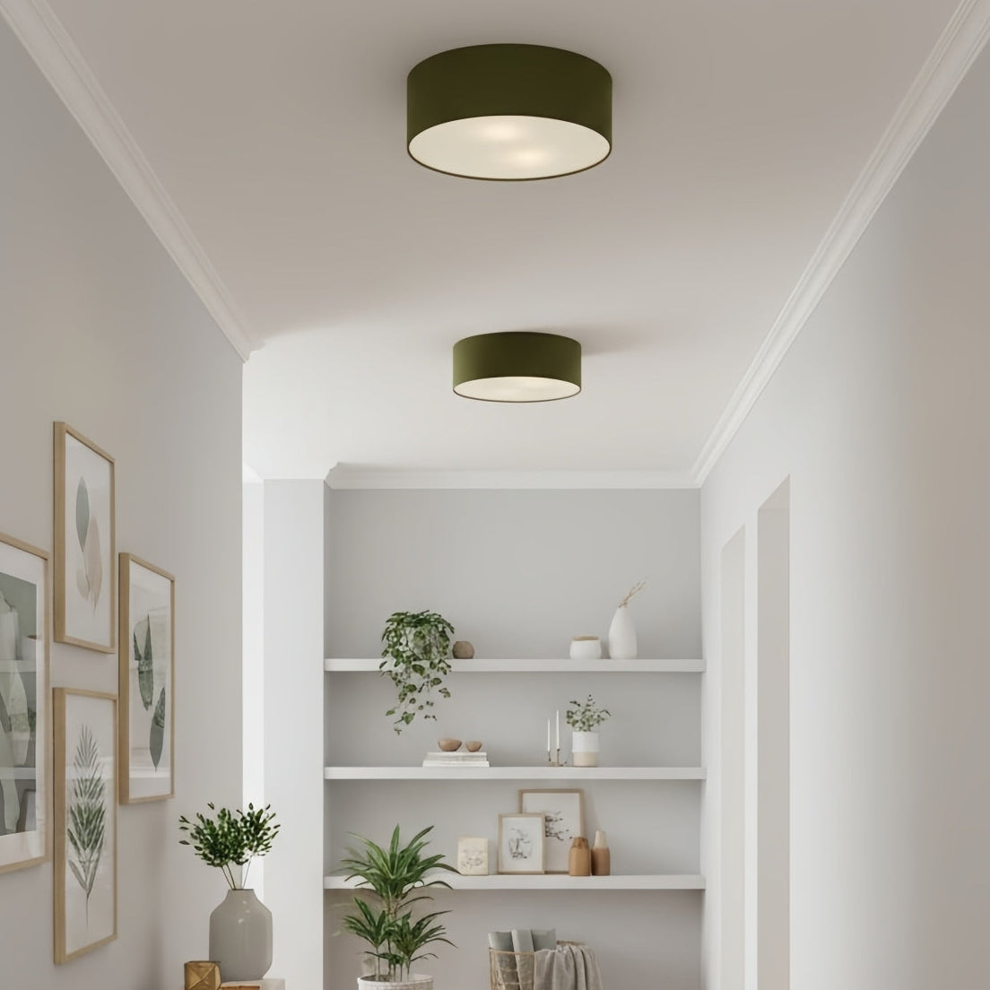 Dumora Linen Drum Flush Mount Ceiling Light — product view 4