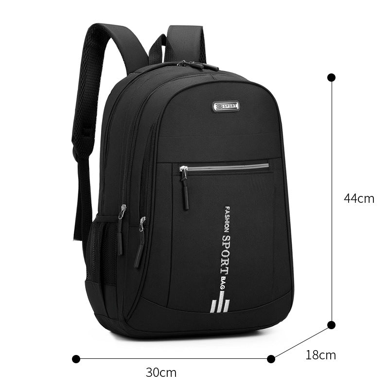 Nylon backpack with anti-theft protection, large capacity — product view 1