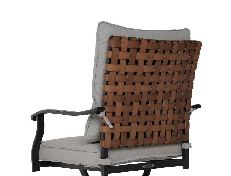 Lounge Yard 5 Pieces Outdoor Dining Set, 4 Steel Resin Wicker Swivel Patio Chairs&square Dining Table — product view 7