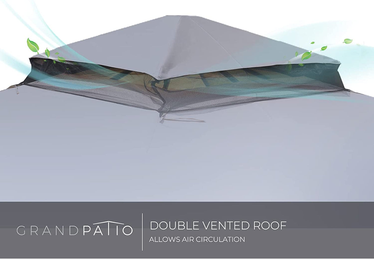 LOUNGE YARD Replacement Canopy Top for 10x13 FT Outdoor Gazebo — product view 5