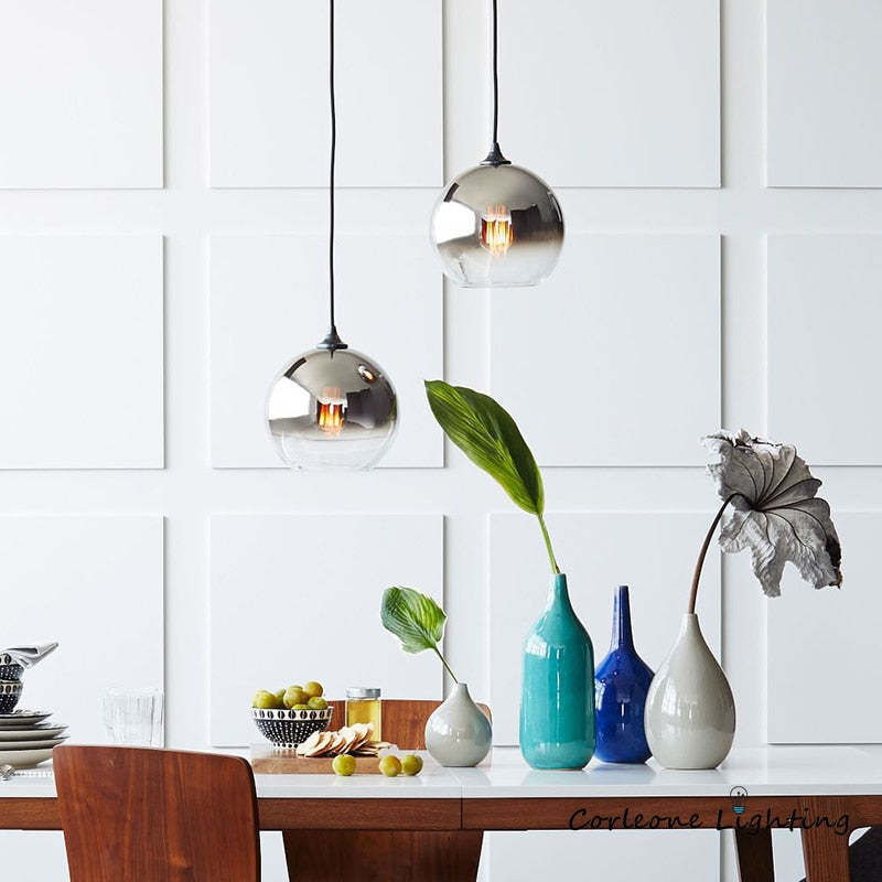 Brina Frosted Balloon Pendant Light Gradient — product view 2