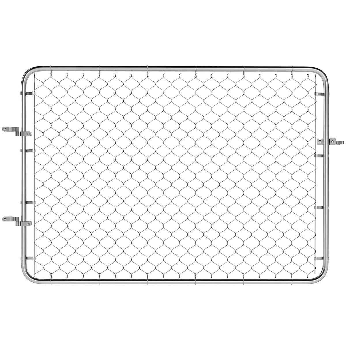 26-71 in. W x 4 ft. H Chain Link Fence Gate, Silver — product view 1