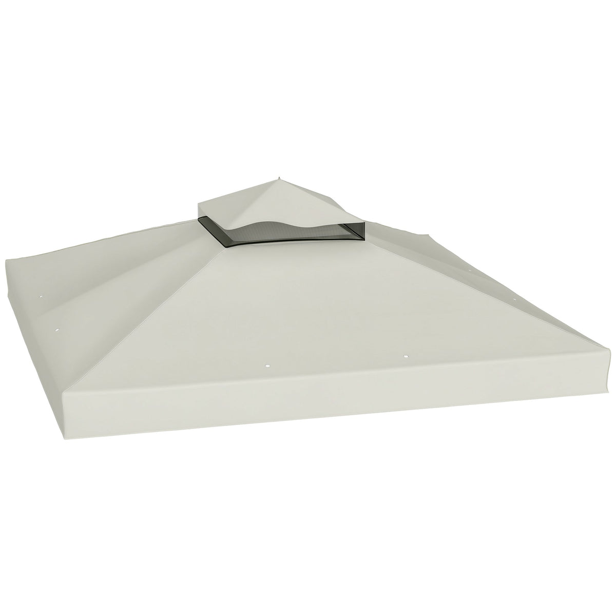 10' x 10' 2-Tier Gazebo Replacement Canopy Top Cover in Light Grey — product view 1