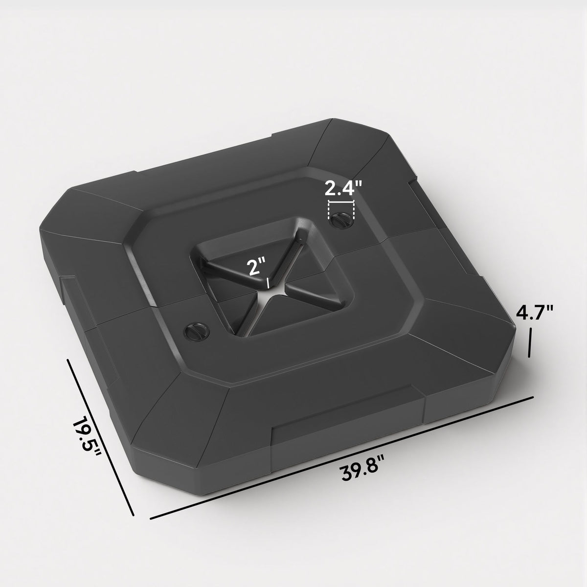 2-Piece Cantilever Umbrella Base Weight Set, 231 lb, Black — product view 5