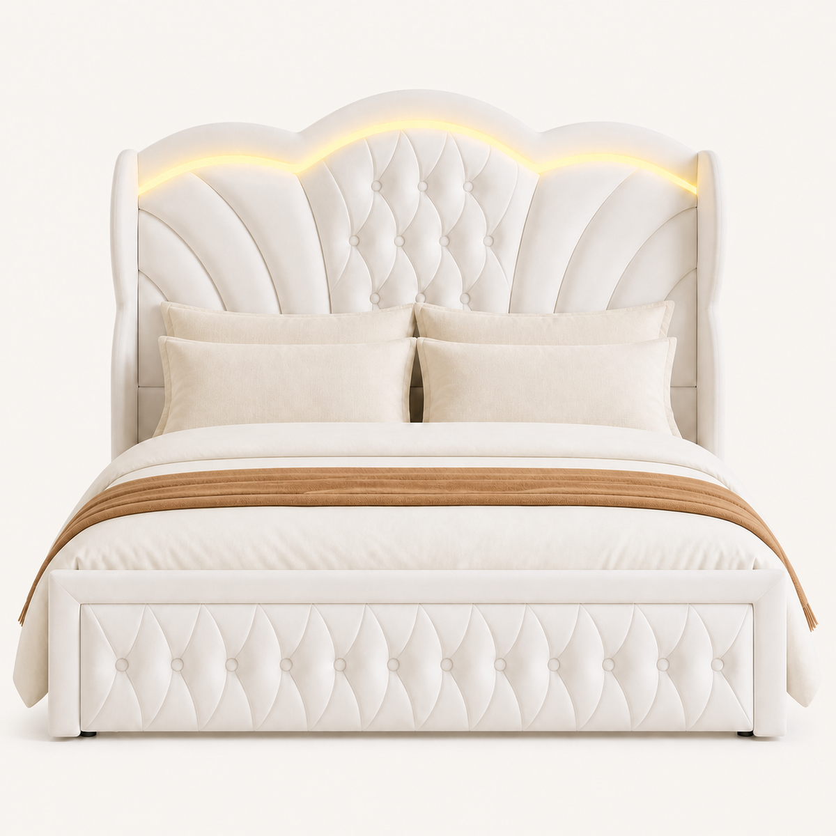 Grevane Sumburgh LED Wingback Storage Bed — product view 1