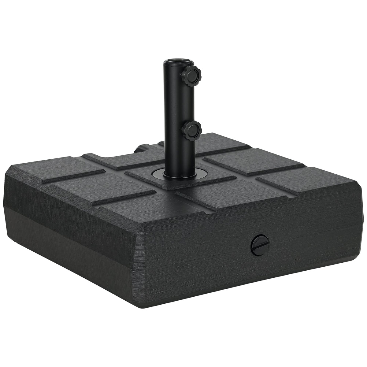 88 lbs. Fillable Umbrella Base for 1.5" or 1.9" Poles, Black — product view 1