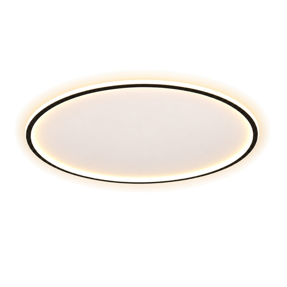 Norvale Black Round Halo Ceiling Light Minimalist Flush Mount for Living Rooms — product view 1