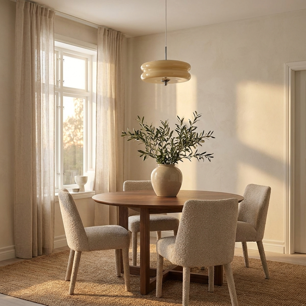 Delano | Art Deco Ribbed Glass Semi Flush Ceiling Light for Entryway and Dining Room — product view 3