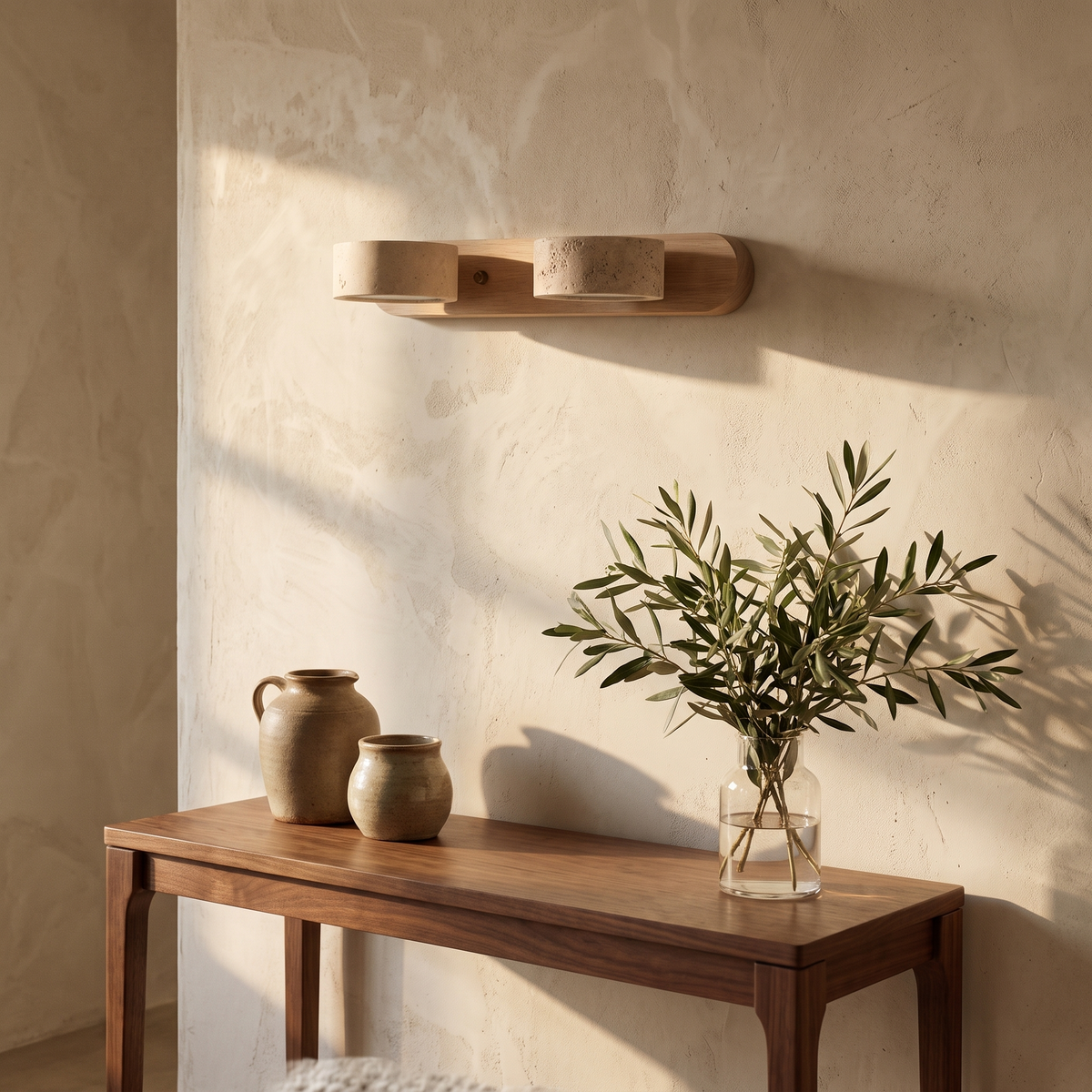 Travera Natural Stone Wall Light Adjustable LED Sconce for Bathroom and Bedroom — product view 4