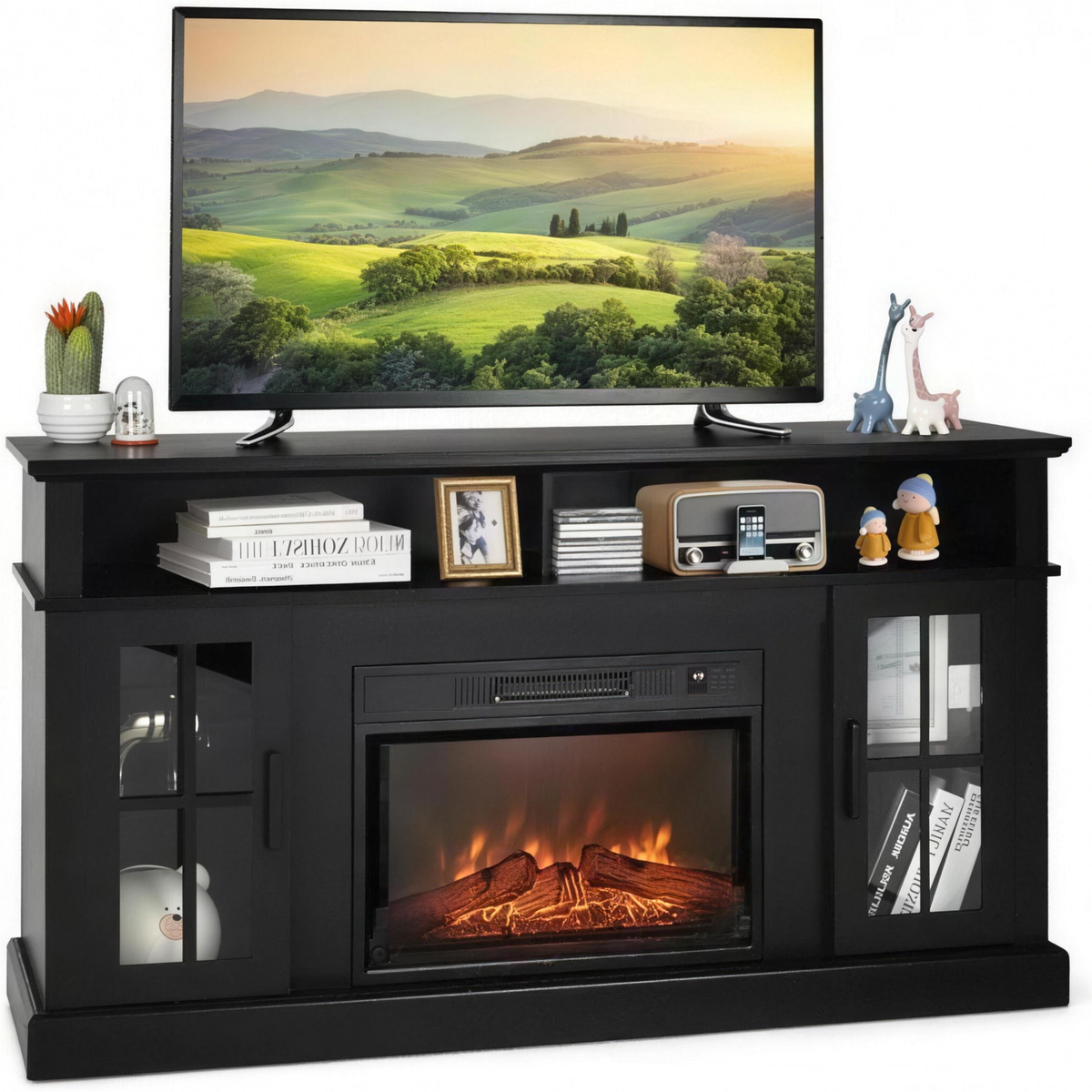 Electric Fireplace TV Stand for TVs up to 65 Inch, Modern Media Console Entertainment Center, Remote Control for Living Rooms — product view 1