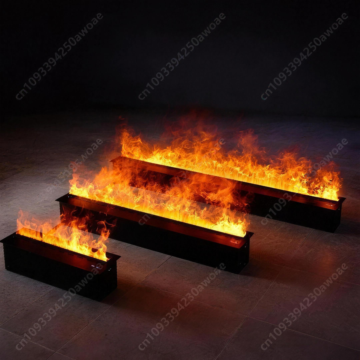 Indoor 3D Water Vapor Electric Fireplace with Colorful LED Flame Effect, Flameless Atomized Insert for TV Wall — product view 2