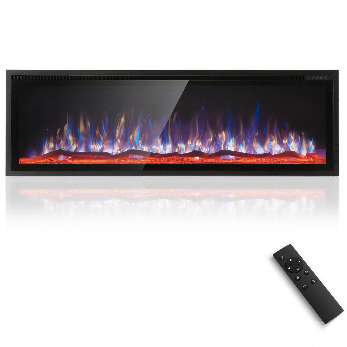 Electric Fireplace 60 inch Wall Mounted, Fireplace Heater 750 1500W Smart Heat — product view 1