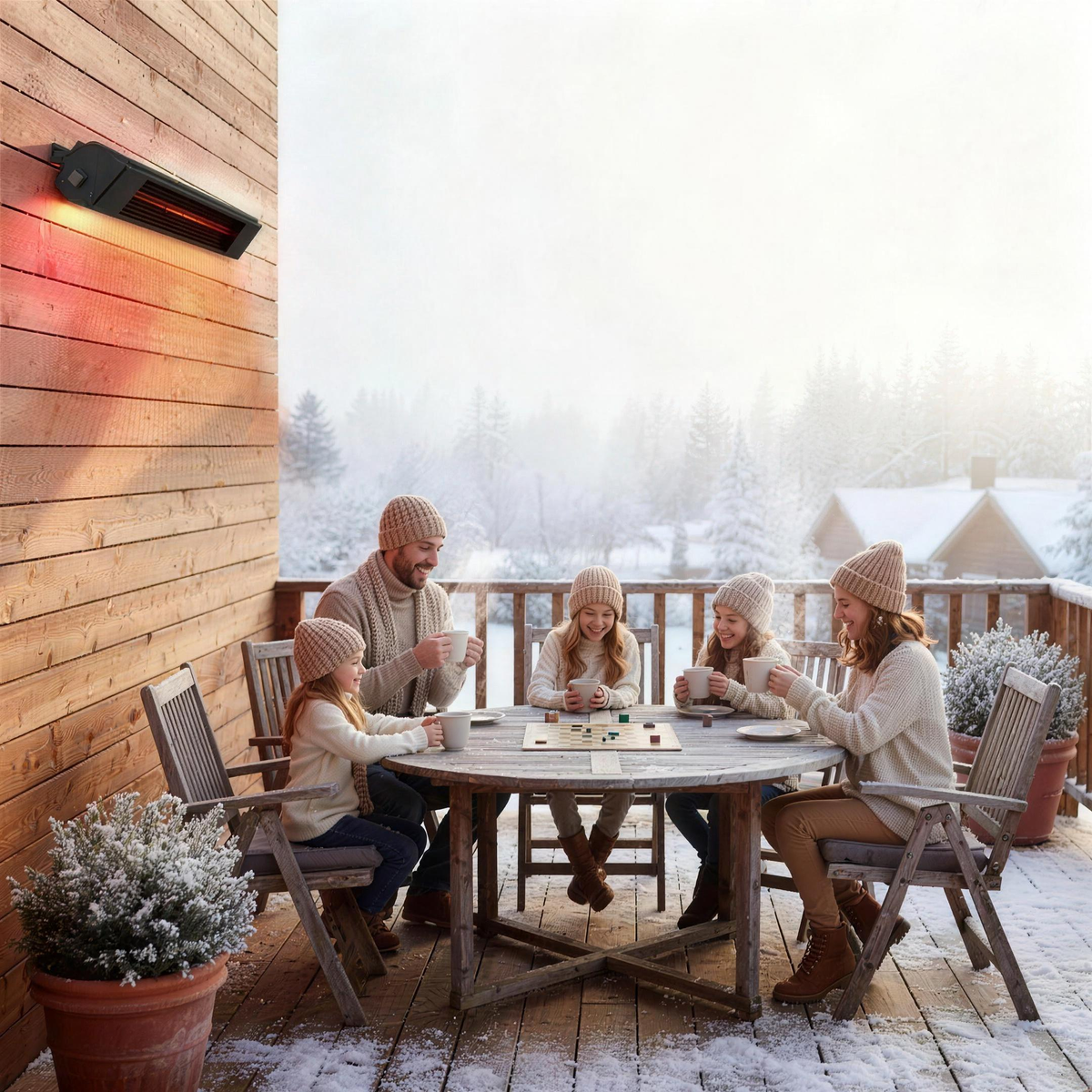 1500W Portable Infrared Electric Space Heater, Overheat Protection for Desks, Bedrooms and Home Offices — product view 1