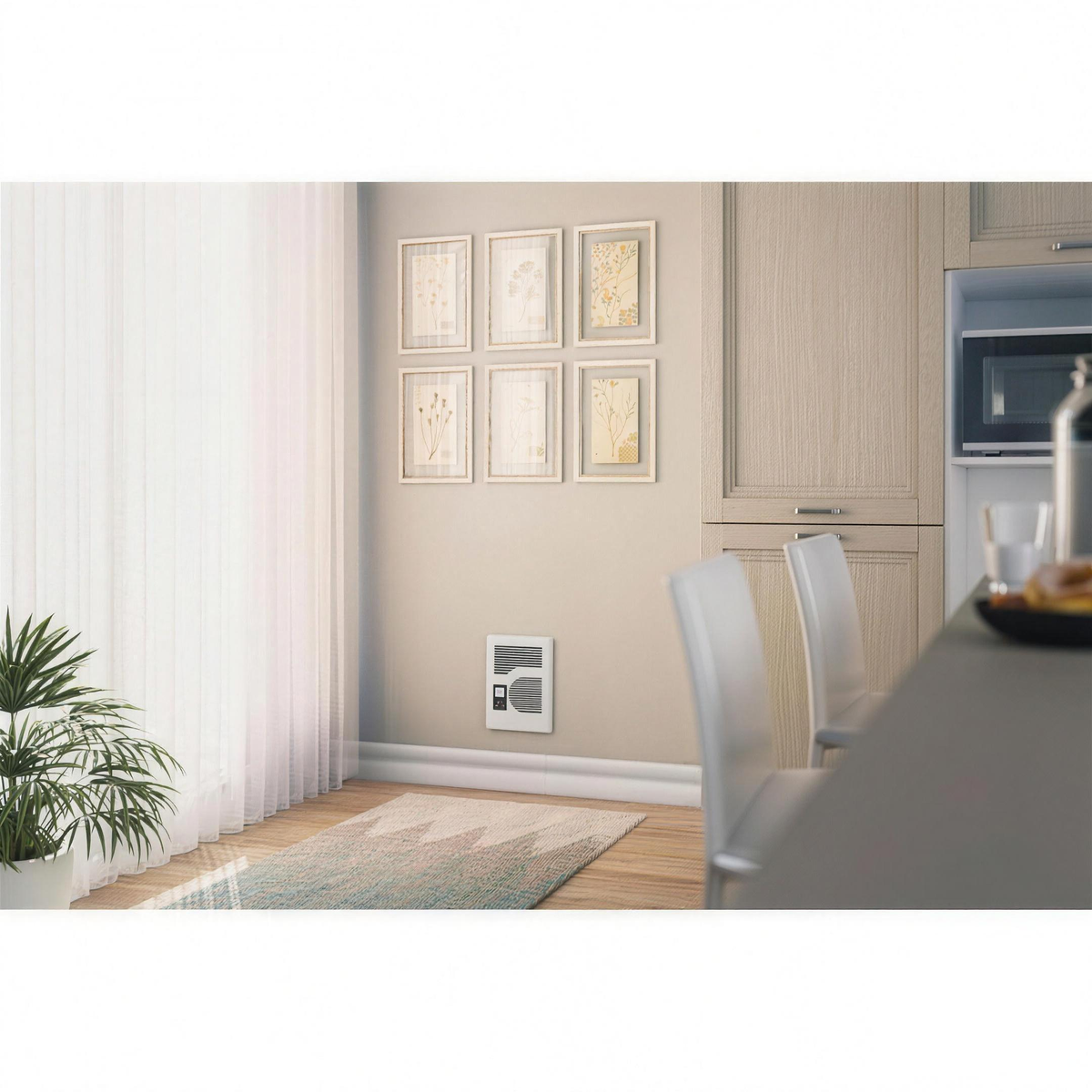 Digital Thermostat Electric Wall Heater 1000W-1600W, Programmable Wall-Mounted Panel Heater — product view 1