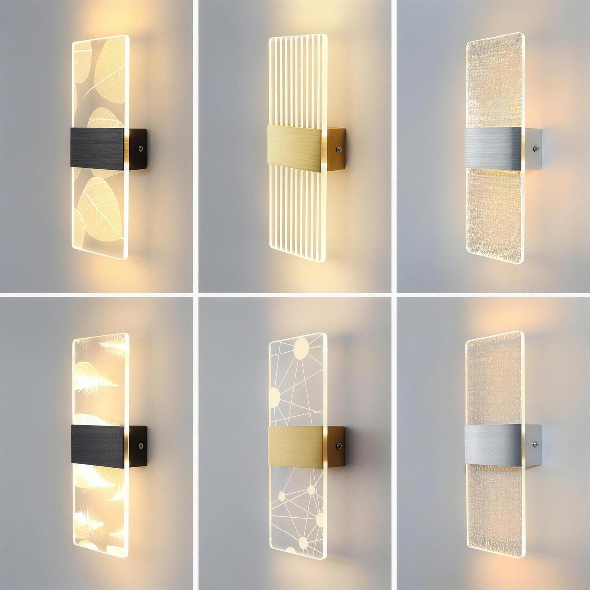 Modern LED Wall Sconce with Warm Acrylic Glow, Nordic Indoor Wall Light for Bedroom & Living Room — product view 1