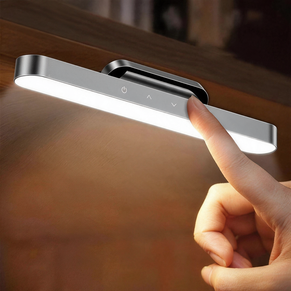 Rechargeable Magnetic LED Table Lamp with Stepless Dimming, Hanging Night Light for Cabinet, Bedroom & Kitchen — product view 1