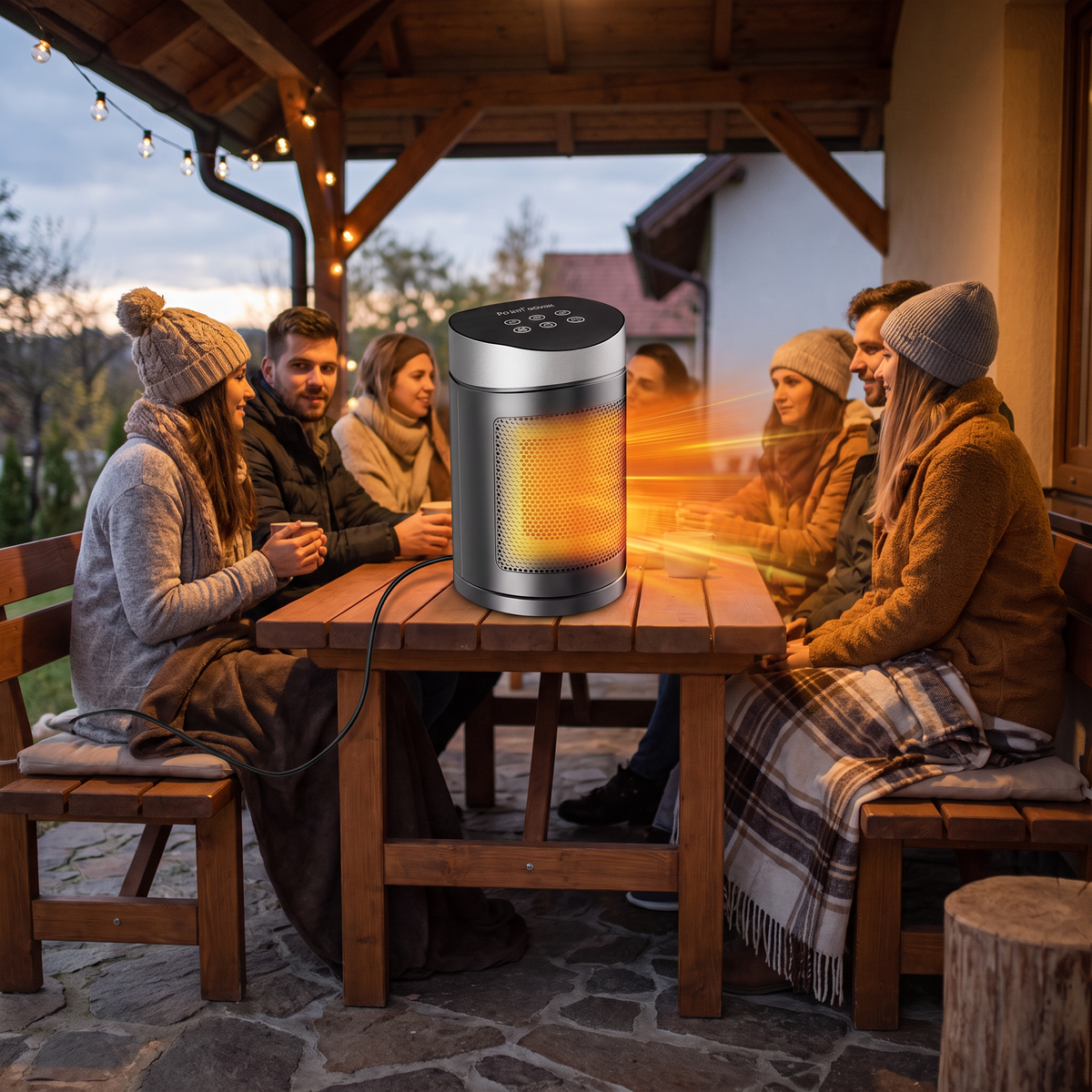 1500W Portable Electric Space Heater, Remote Control, PTC Ceramic Heating, Overheat Protection for Desks, Bedrooms and Home Offices — product view 6