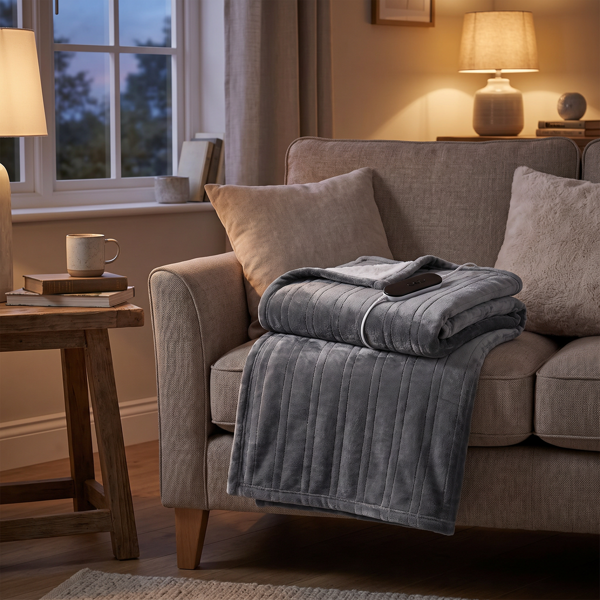 Flannel Heated Blanket with 9 Heat Levels & 12-Hour Auto-Off, 5-Second Fast Heating Electric Throw, Machine Washable — product view 5