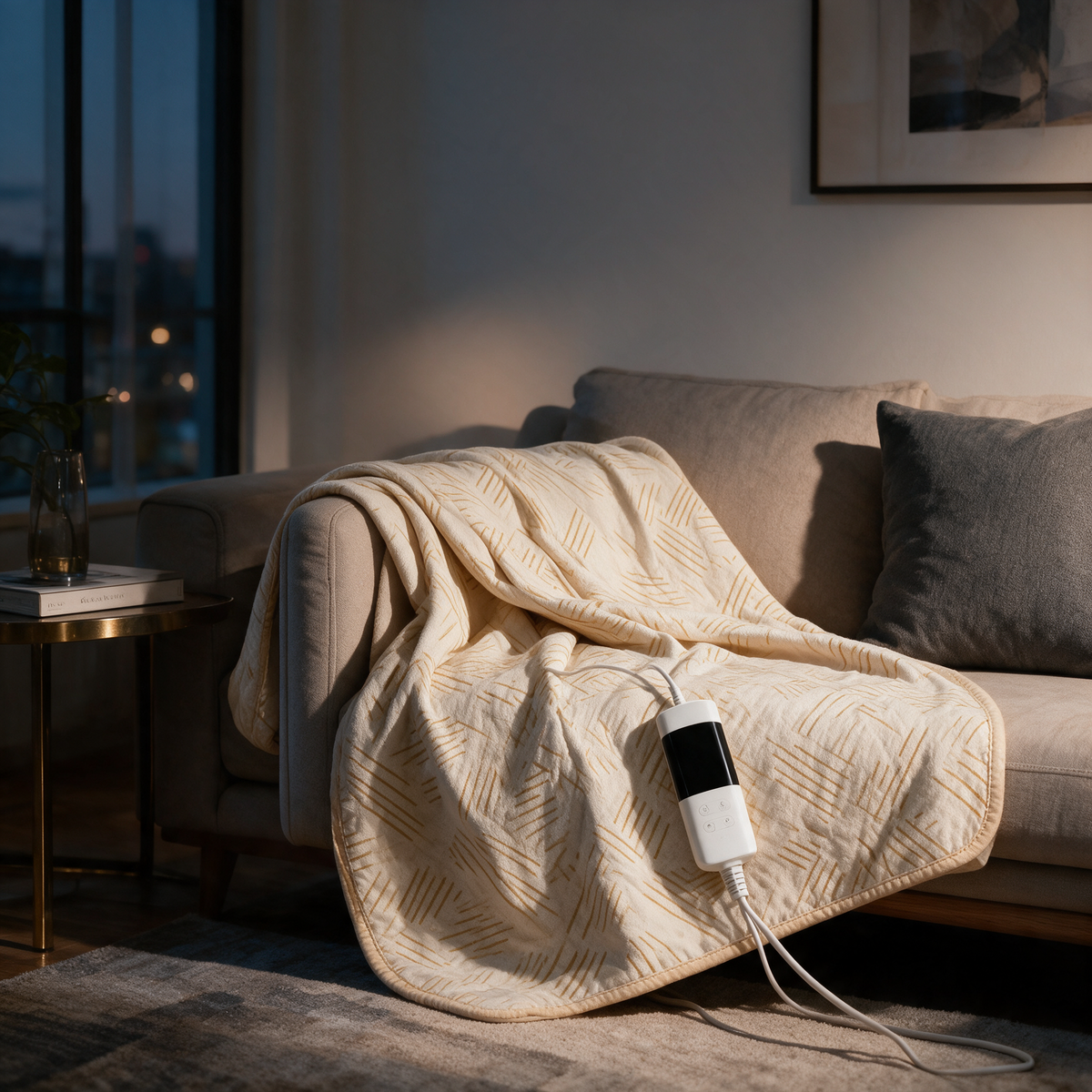 Sherpa Plush Heated Blanket Queen/King, 3 Heat Settings with Auto Shutoff, Fast-Heating Machine Washable Electric Throw — product view 6