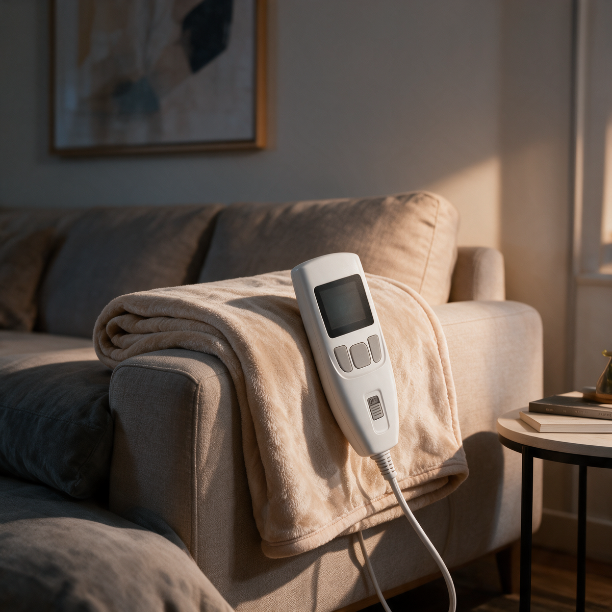 Electric Heated Throw Blanket, Soft Flannel Sherpa, Auto Shut-Off and Overheat Protection for Sofa and Bed — product view 6