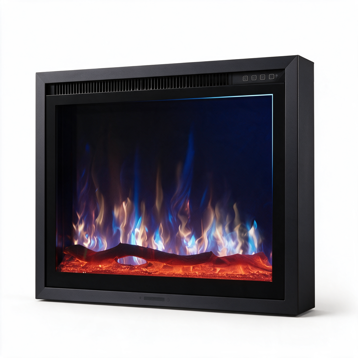 60 Inch Recessed Electric Fireplace, 750W/1500W Wall-Mounted Linear Fireplace with Smart Heat & Adjustable Flame — product view 1