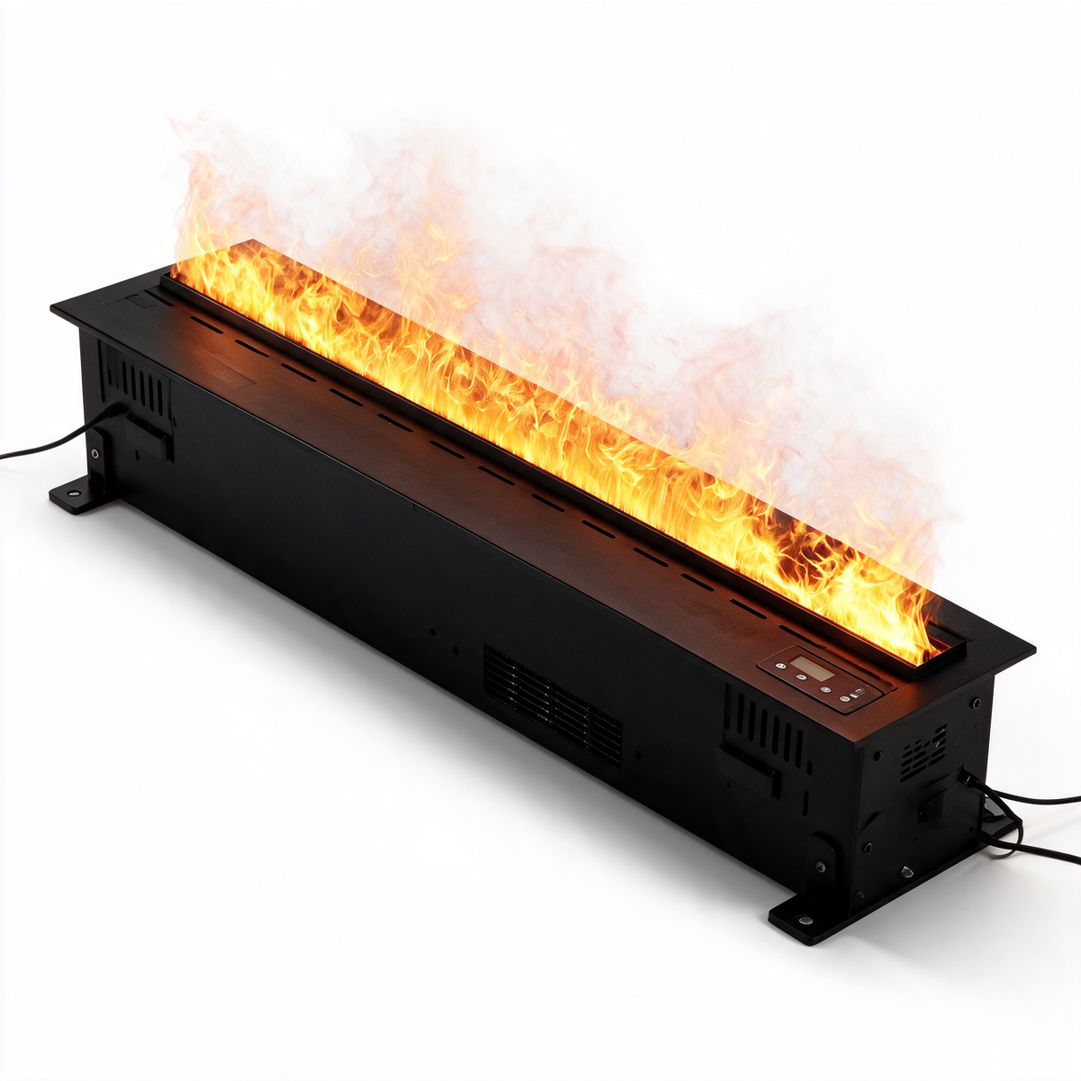 Indoor 3D Water Vapor Electric Fireplace with Colorful LED Flame Effect, Flameless Atomized Insert for TV Wall — product view 1