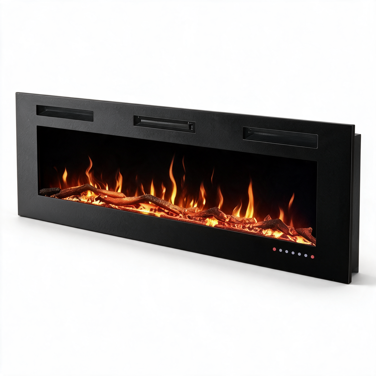 60 Inch Electric Fireplace Insert, Recessed or Wall Mounted LED Flame Firebox for Living Rooms, Bedrooms, Apartments and Home Offices — product view 1