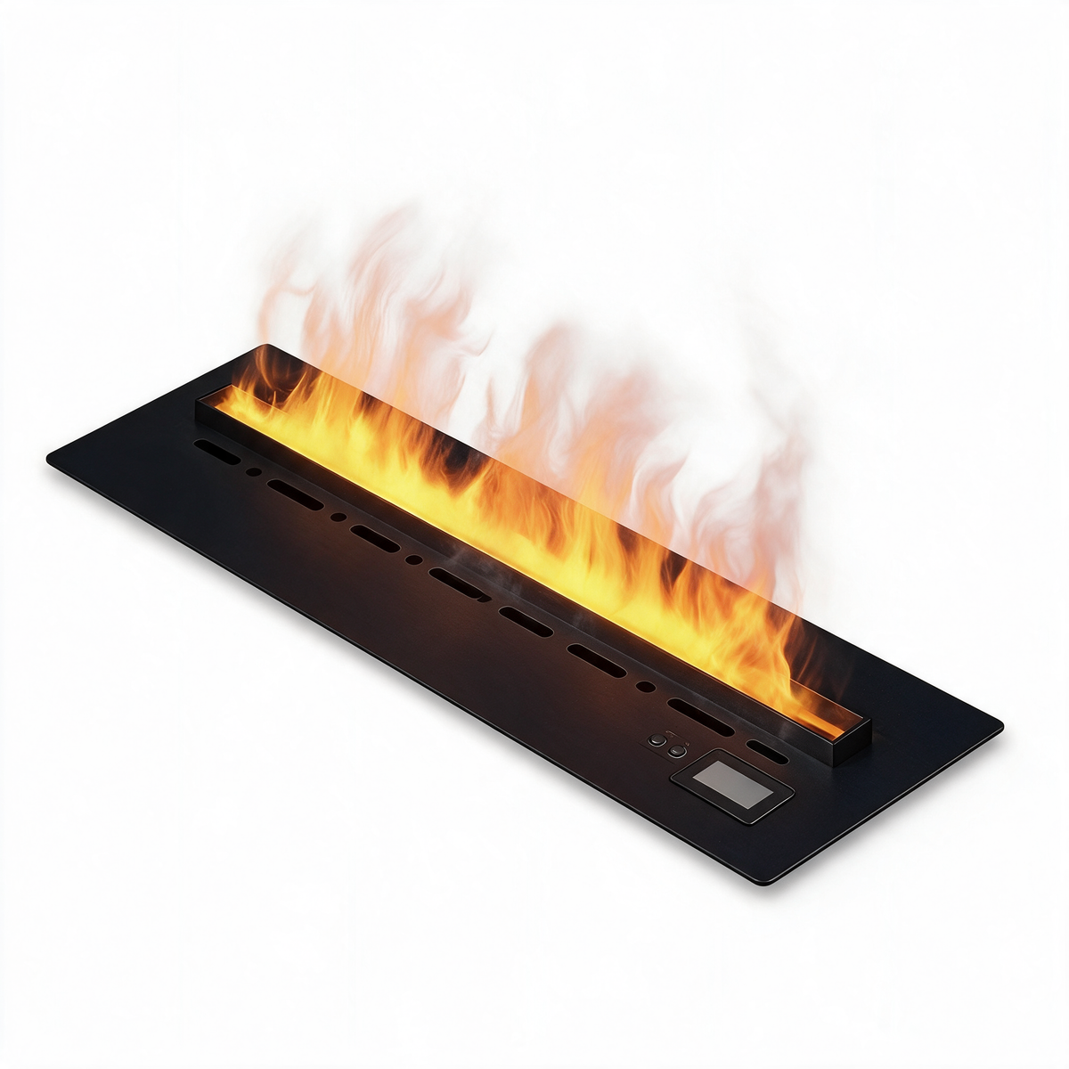 Electric Steam Fireplace, 1500W Metal Water Vapor Fireplace with 3D LED Flame, App-Controlled Freestanding Heater — product view 1