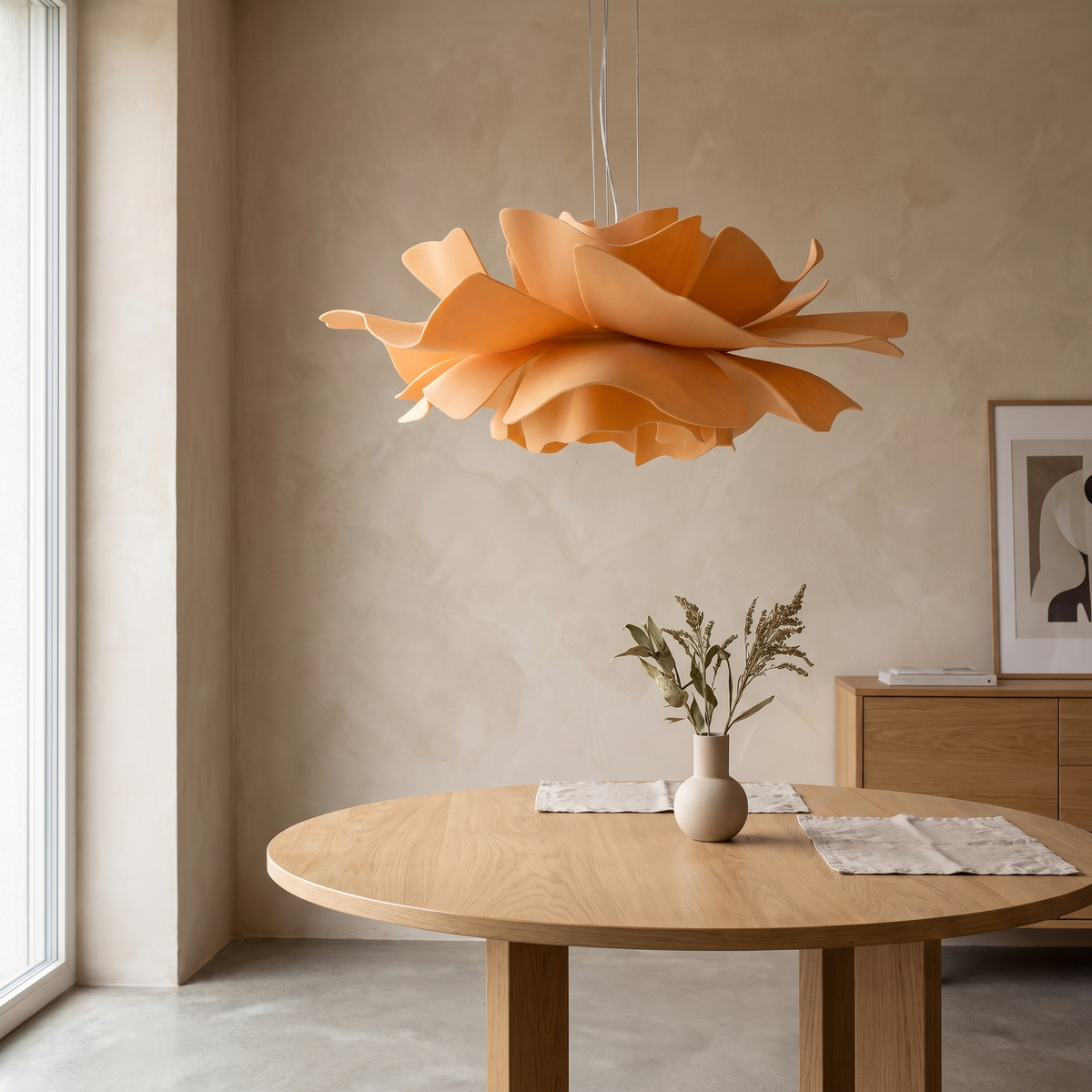 Handcrafted Lotus Flower Pendant Light, Nordic — product view 5
