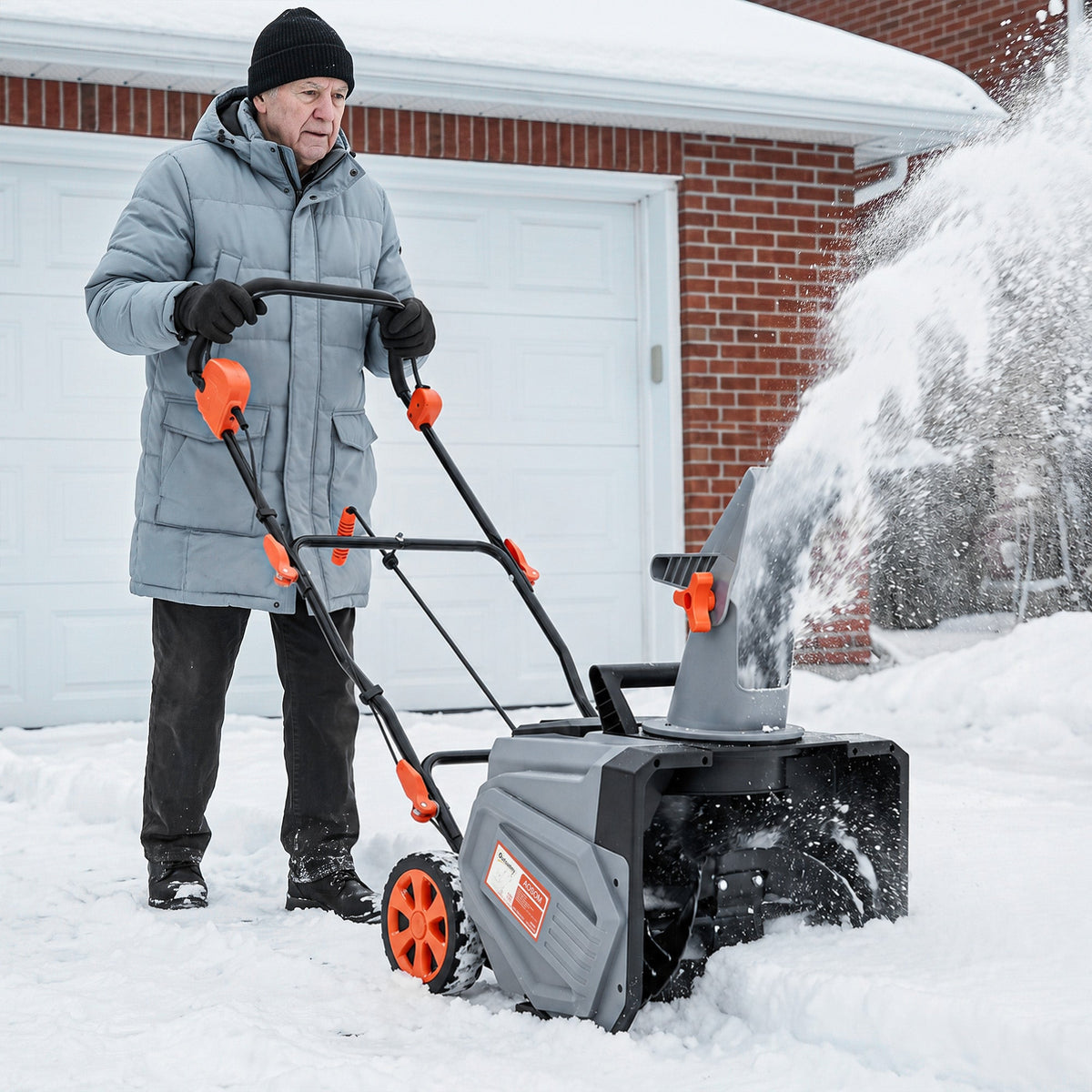 40V 18" Cordless Snow Blower, Brushless 1400W Motor, PU Auger, 2x4Ah Batteries — product view 4