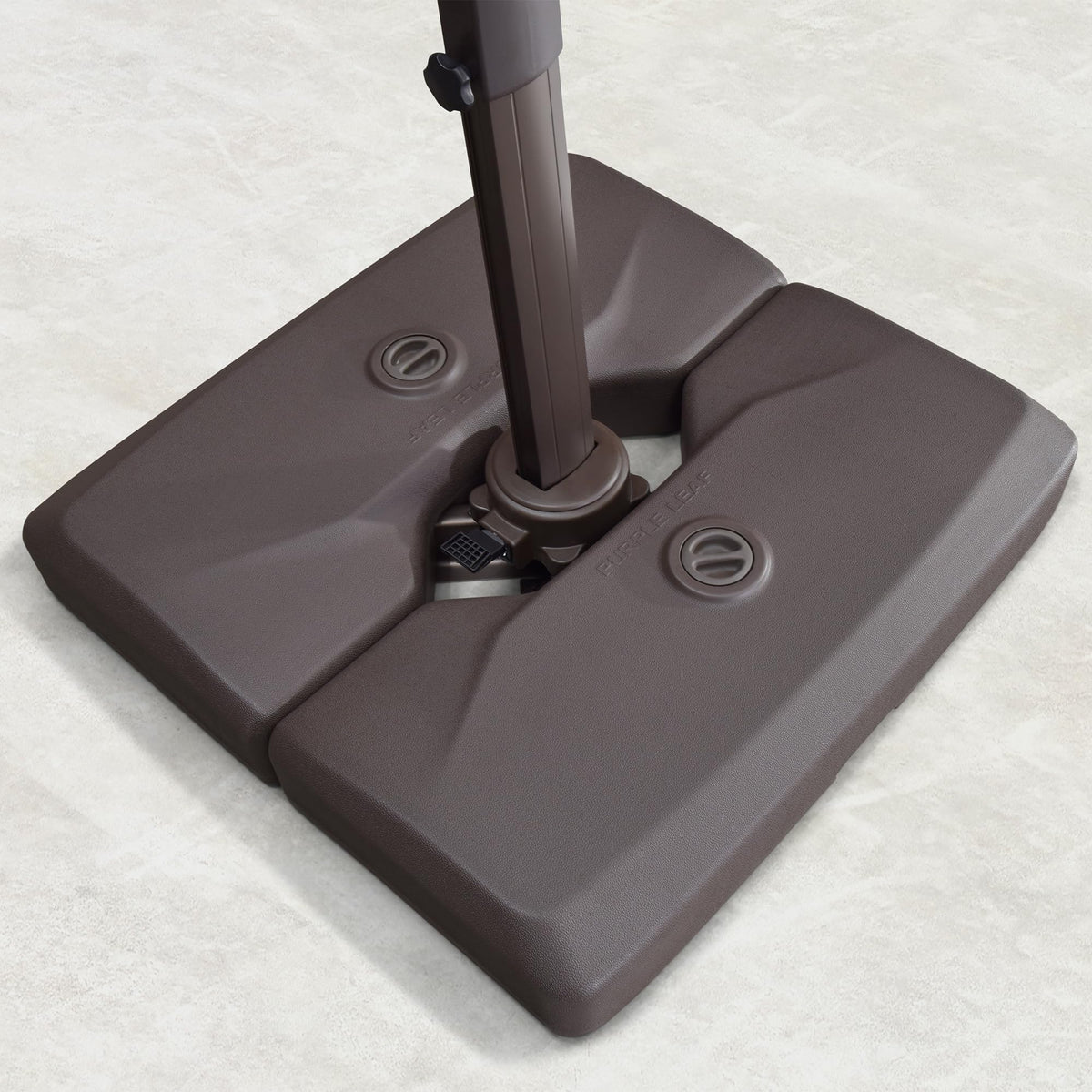 PURPLE LEAF Bronze Aluminum Frame Cantilever Umbrella Weighted Base ZY02XGTBS-75 — product view 2