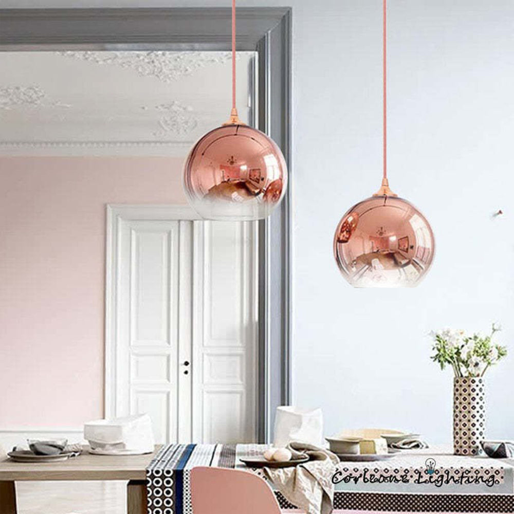 Brina Frosted Balloon Pendant Light Gradient — product view 3