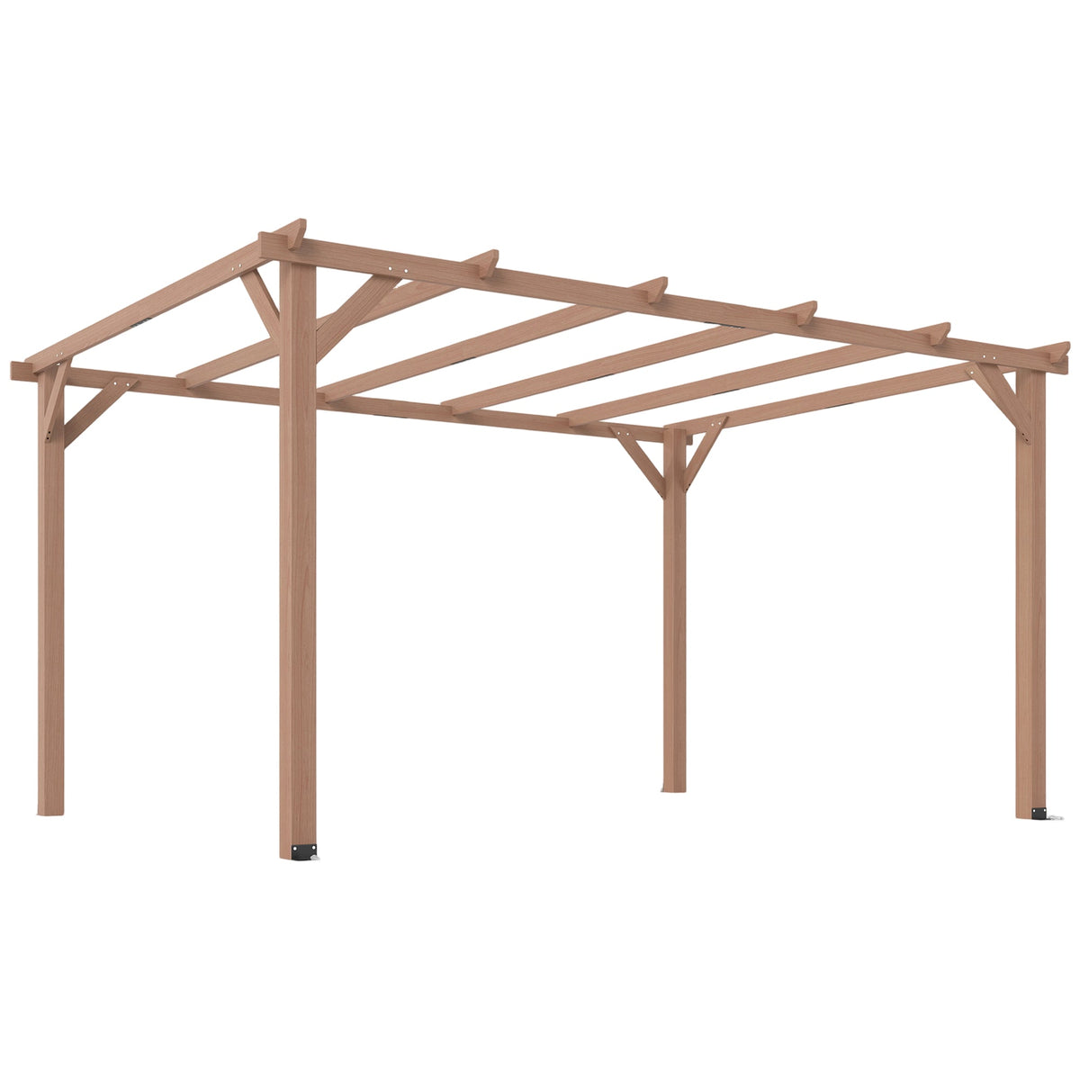 PerArbor 4 x 3 m Wooden Pergola Kit, Garden Pergola Gazebo Grape Trellis with Triangle Supports — product view 1