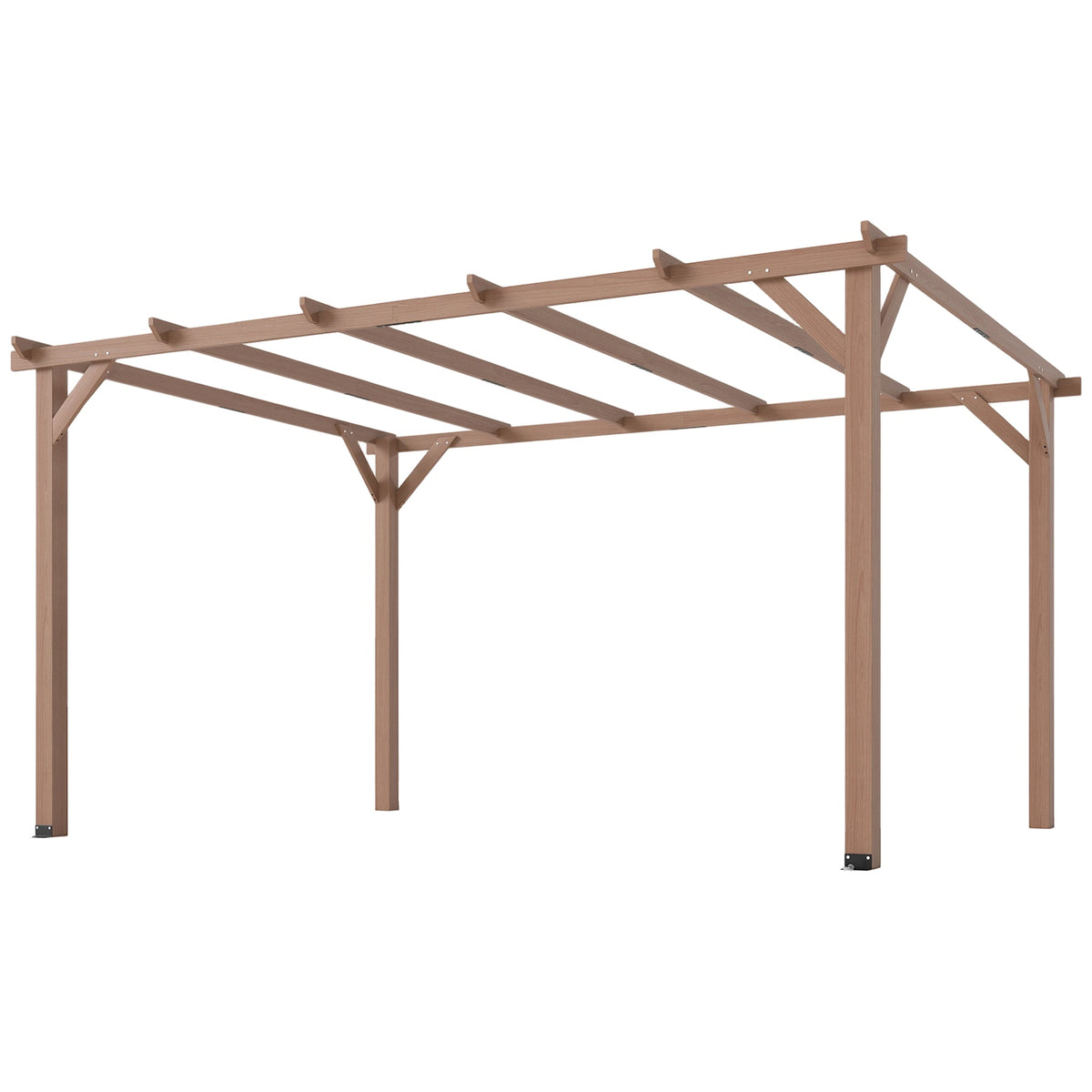 PerArbor 4 x 3 m Wooden Pergola Kit, Garden Pergola Gazebo Grape Trellis with Triangle Supports — product view 2