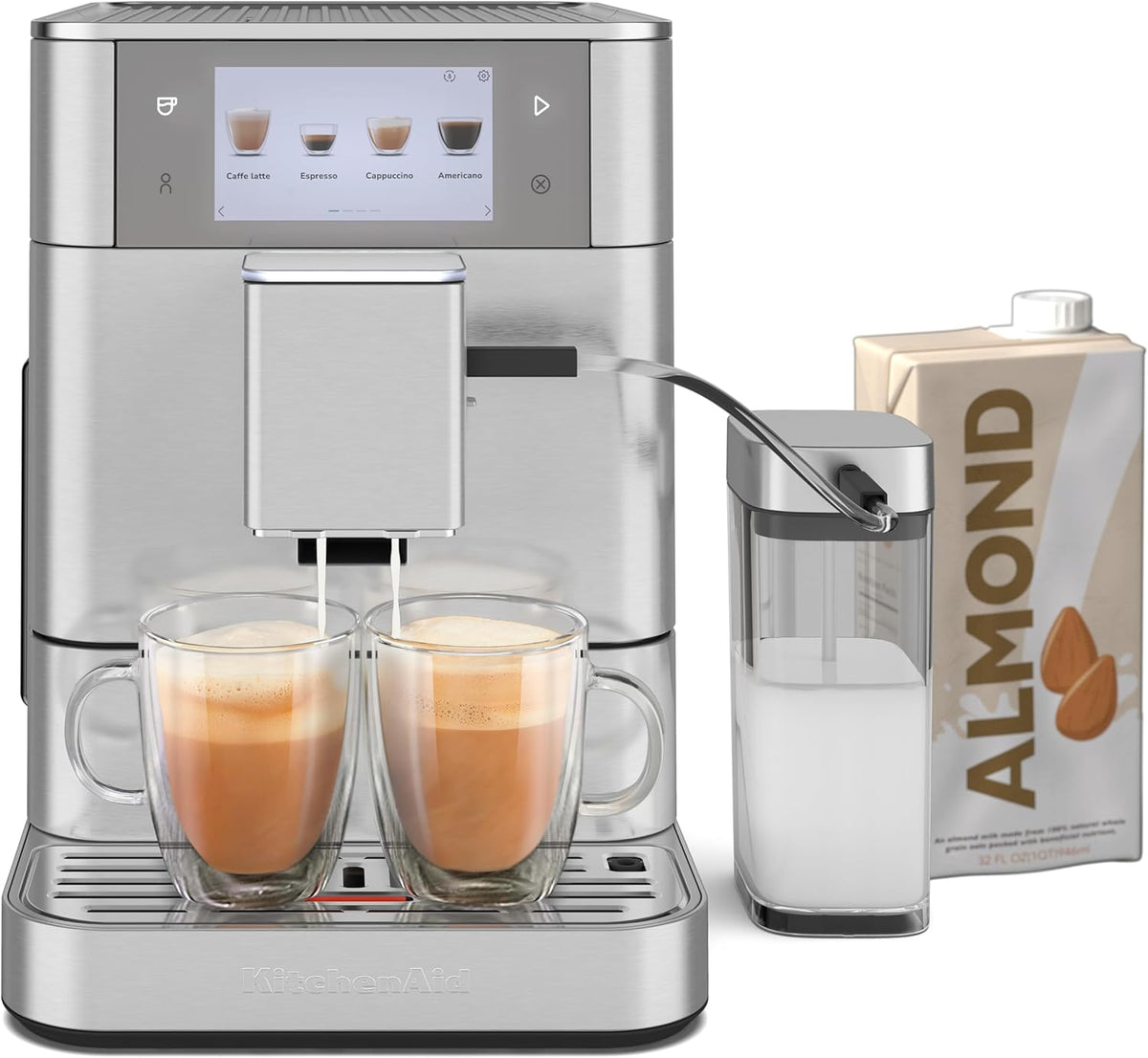 Fully Automatic Espresso Machine with Built-In Grinder and Auto Milk Frother — product view 3